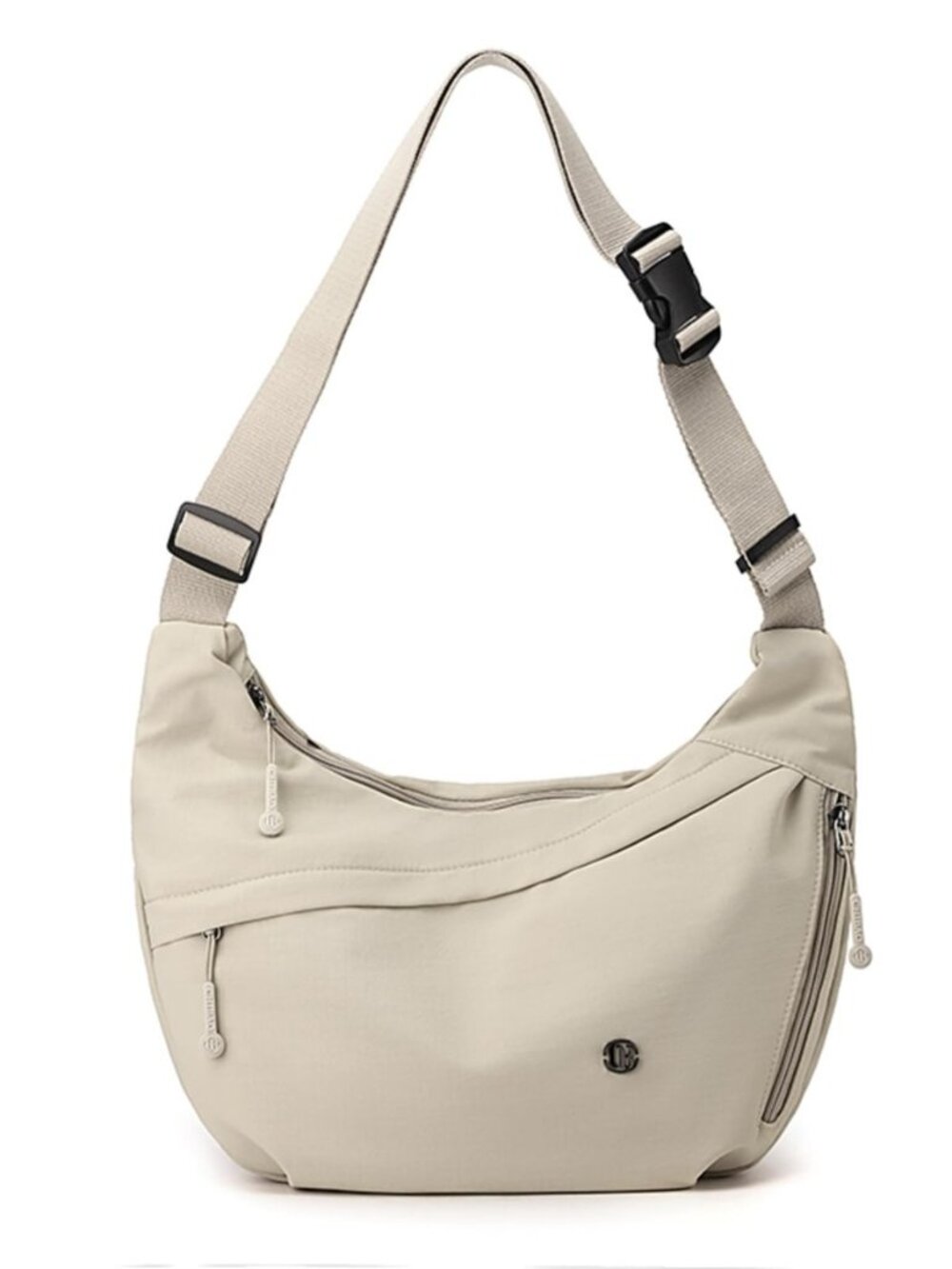 Nylon Crescent Cross body Bag for Women, Casual Medium Lightweight Shoulder Tote